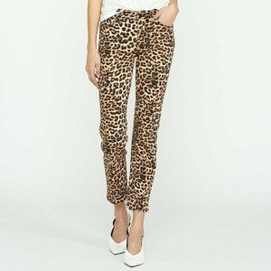 NWT Hudson Nico Midrise Leopard Cigarette Jeans 25